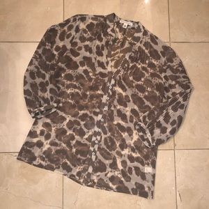 Banana Republic animal print blouse